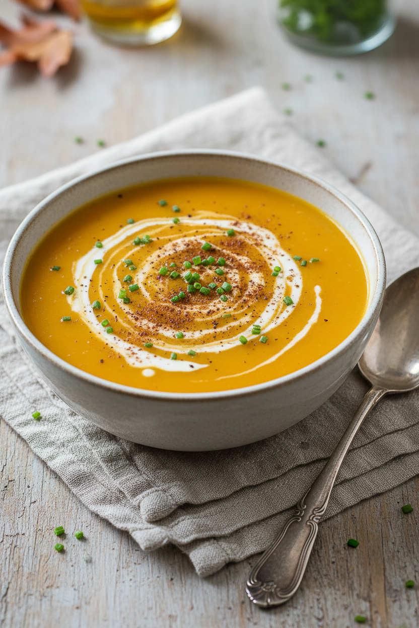 Creamy Butternut Squash Sweet Potato Soup