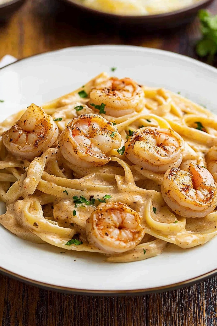 Creamy Cajun Shrimp Linguine Recipe