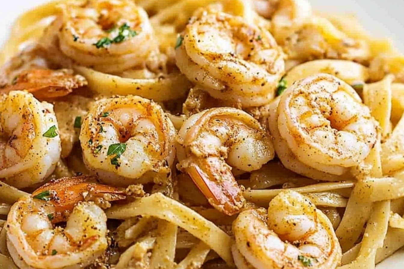 Creamy Cajun Shrimp Linguine Recipe