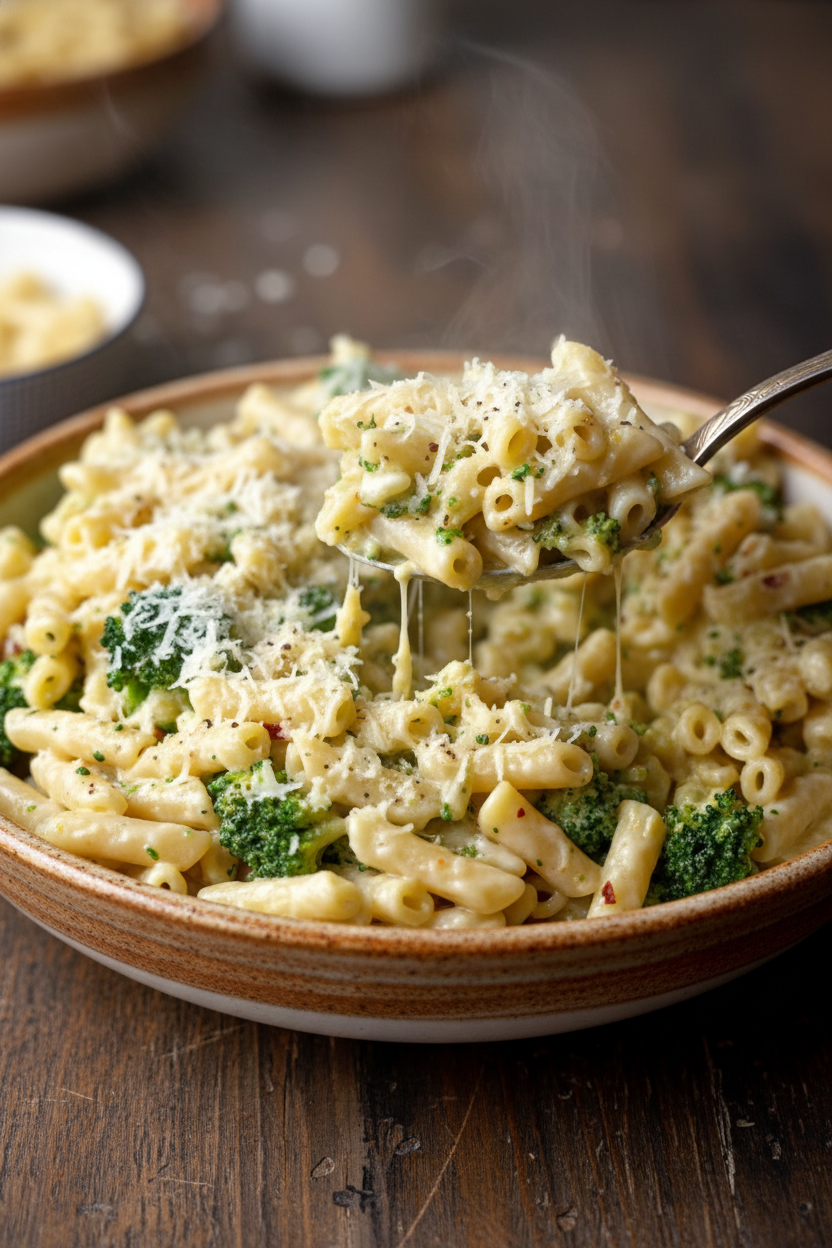 Creamy Cheesy Broccoli Pasta Recipe