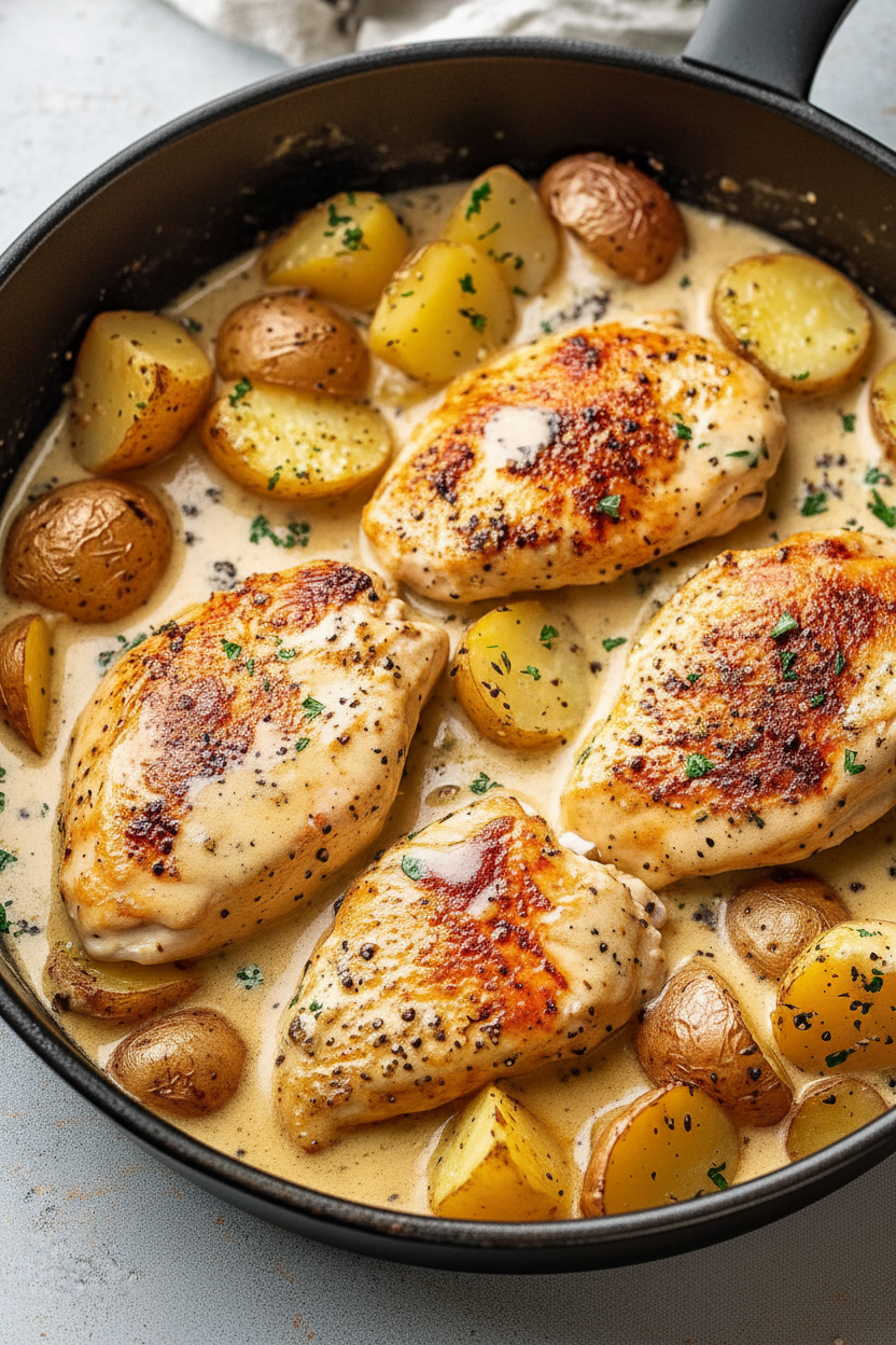 Creamy Dijon Chicken and Potatoes Recipe
