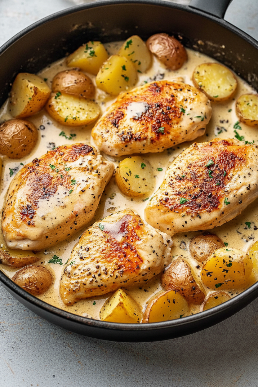Creamy Dijon Chicken and Potatoes Recipe