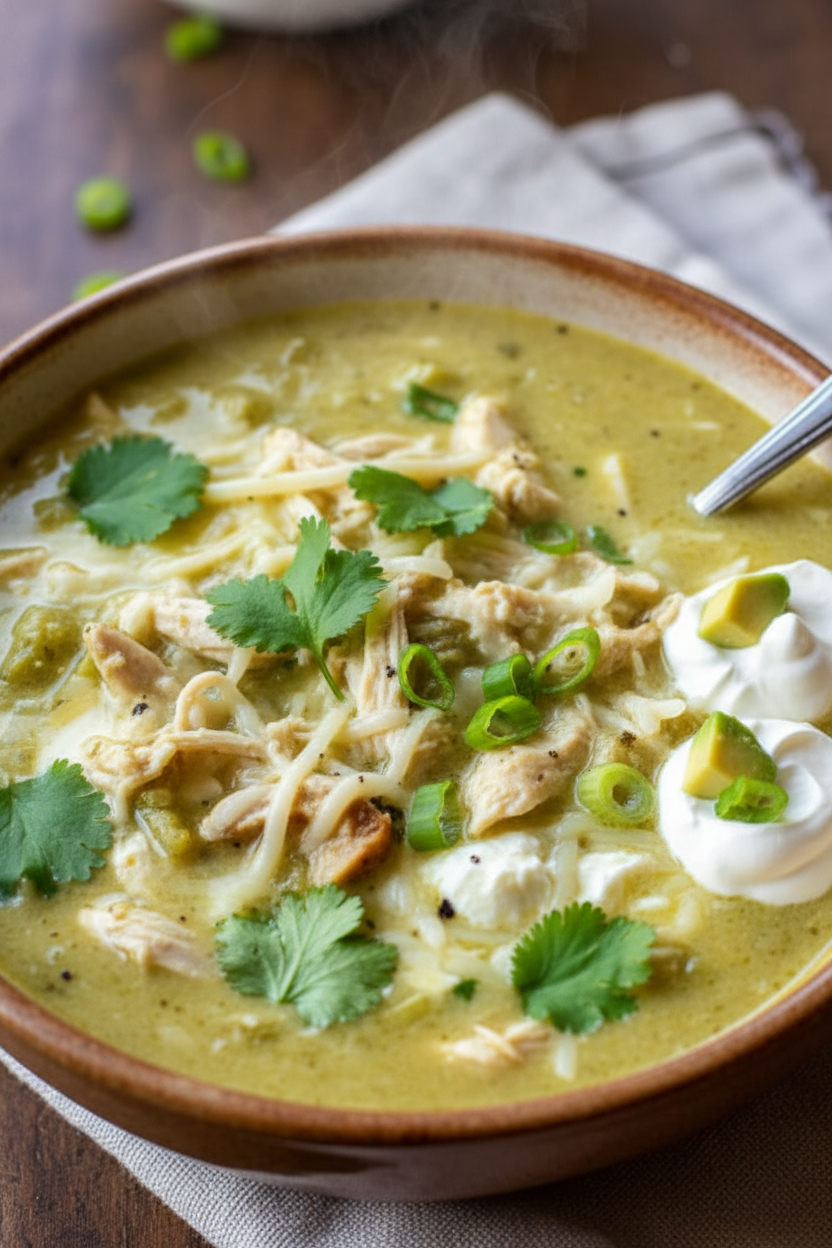 Creamy Green Enchilada Chicken Soup Recipe