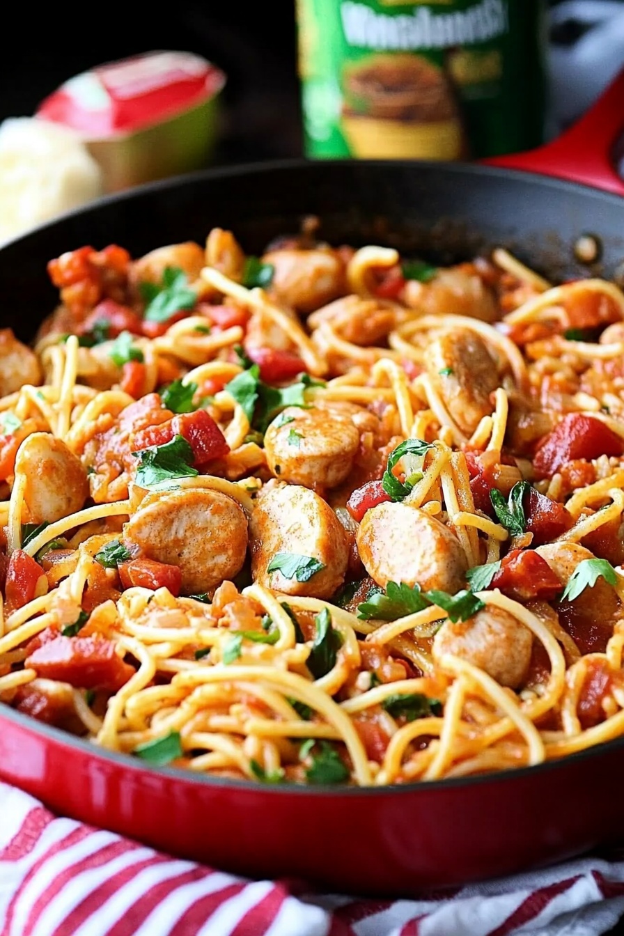 Creamy Jambalaya Pasta Skillet
