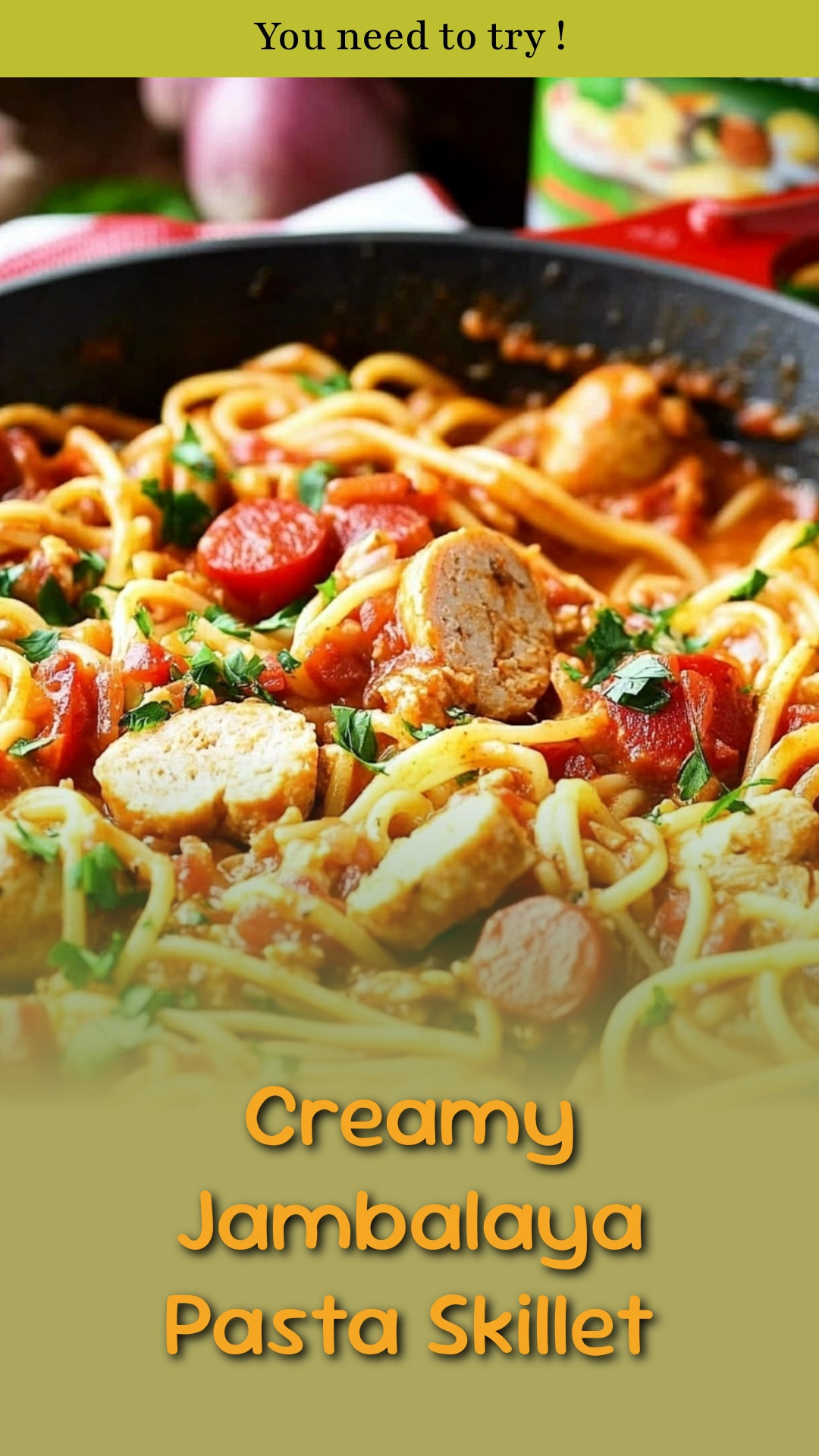 Creamy Jambalaya Pasta Skillet