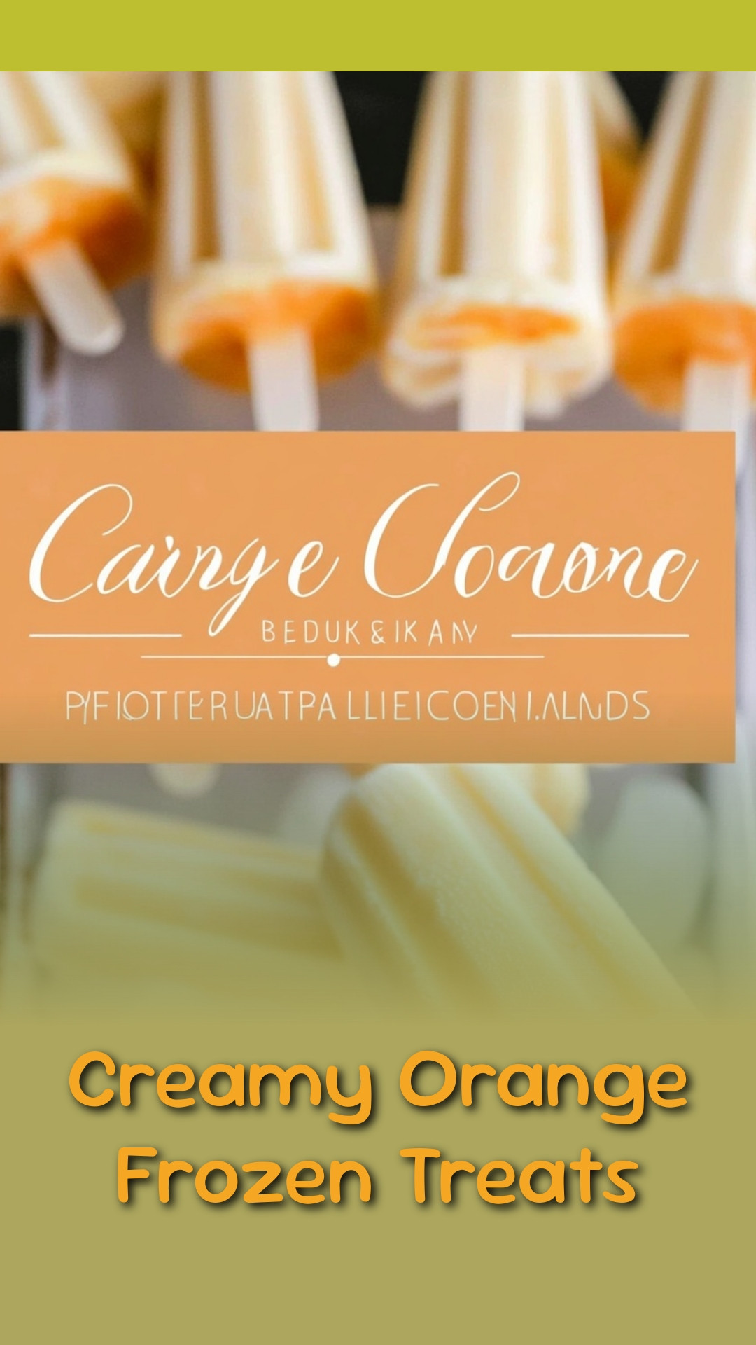 Creamy Orange Frozen Treats