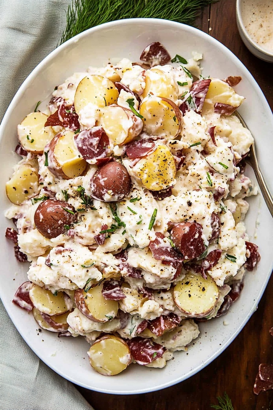 Creamy Smashed Potato Salad Recipe