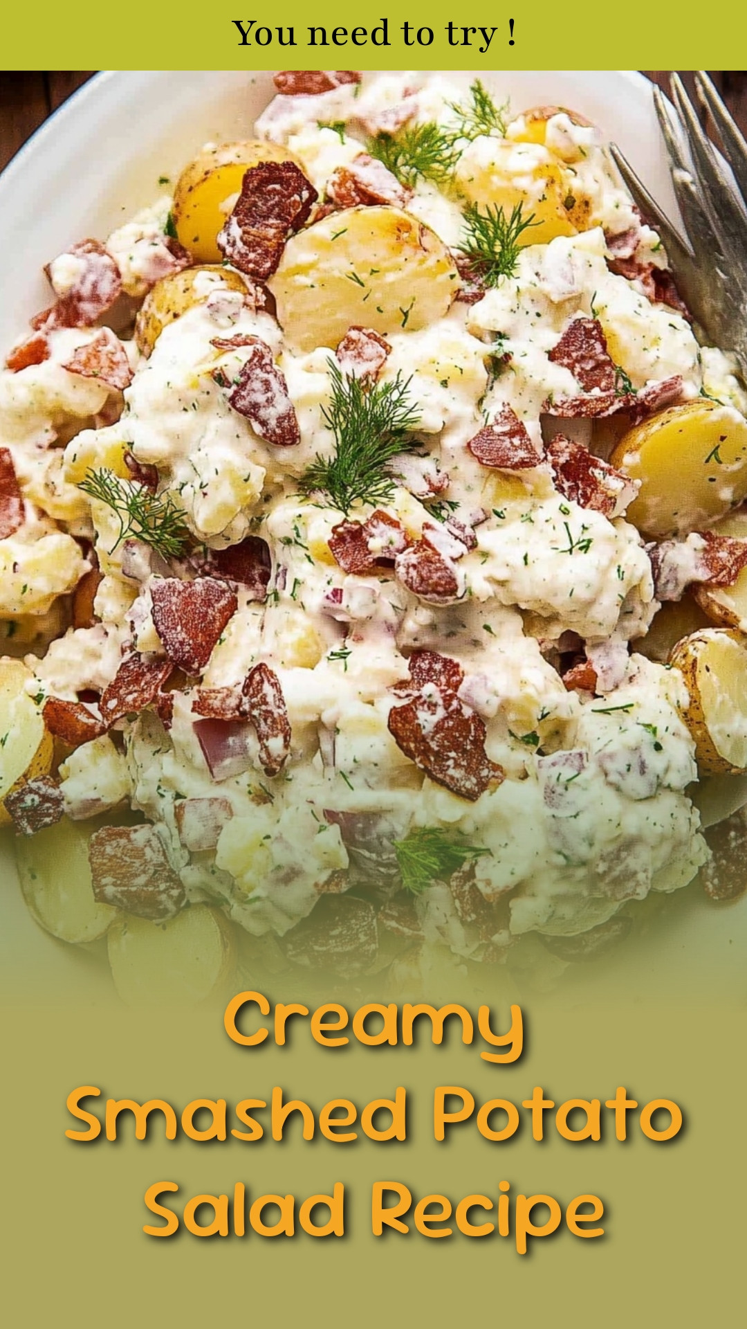 Creamy Smashed Potato Salad Recipe