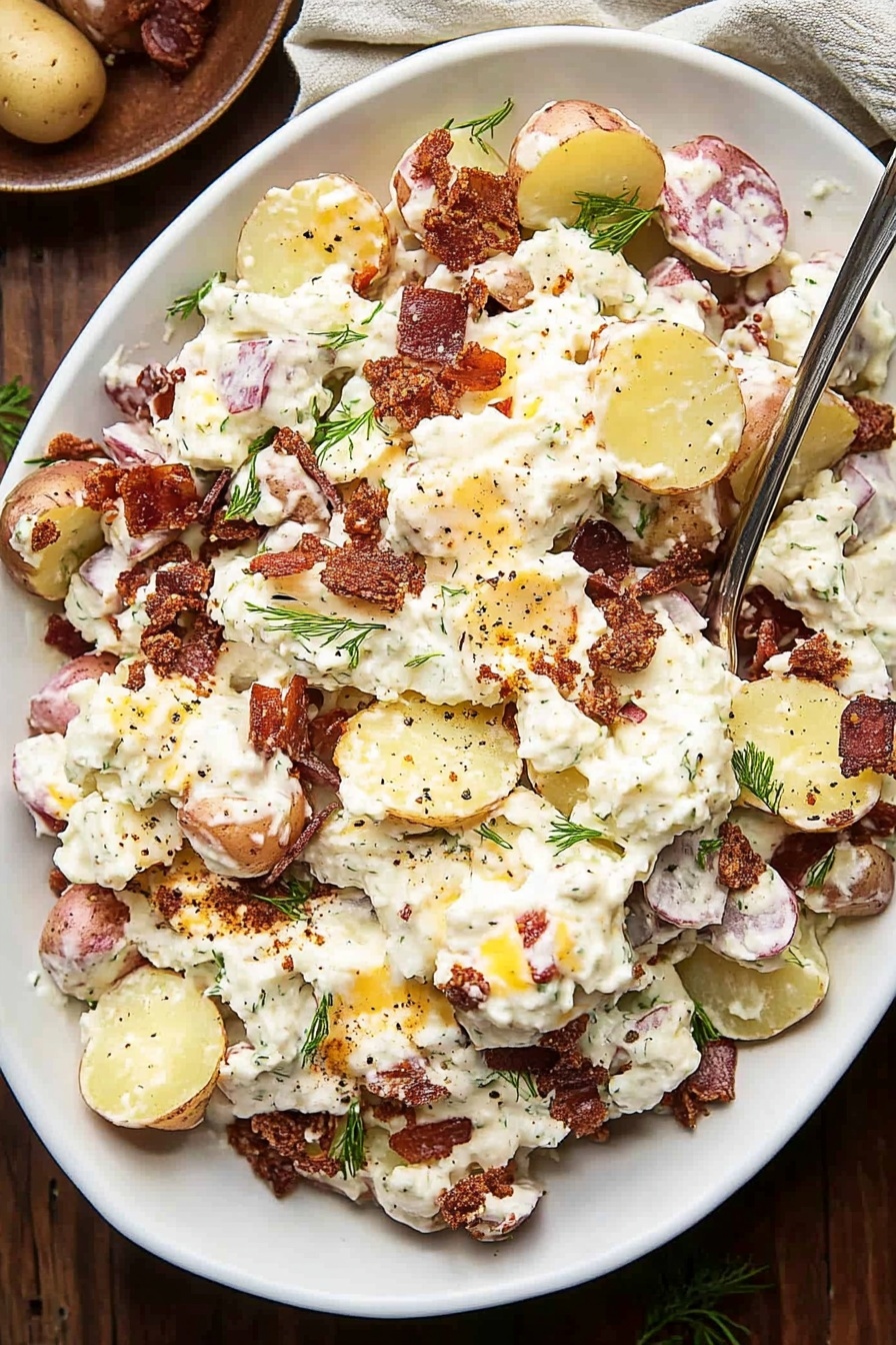 Creamy Smashed Potato Salad Recipe