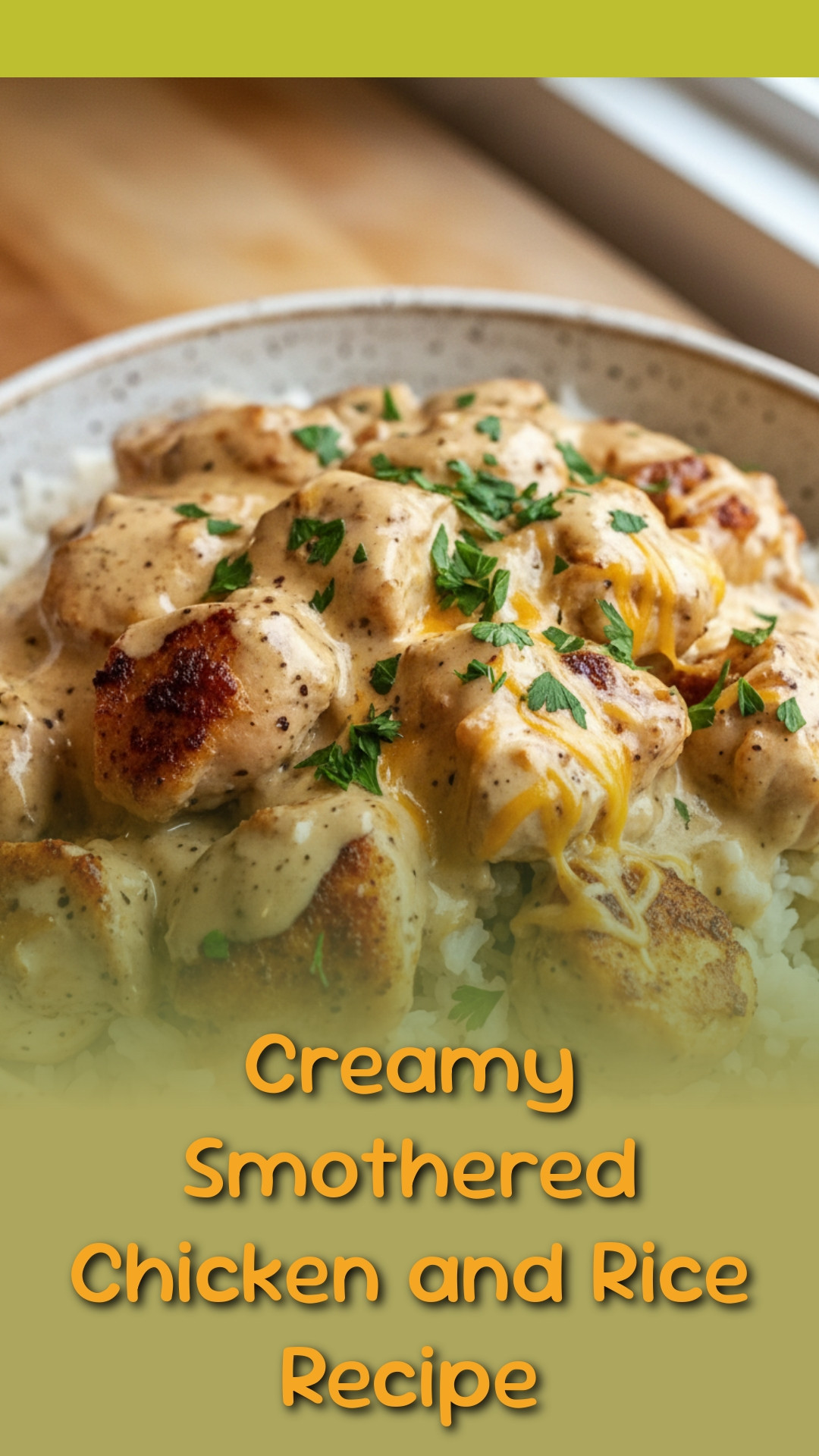 Creamy Smothered Chicken and Rice Recipe