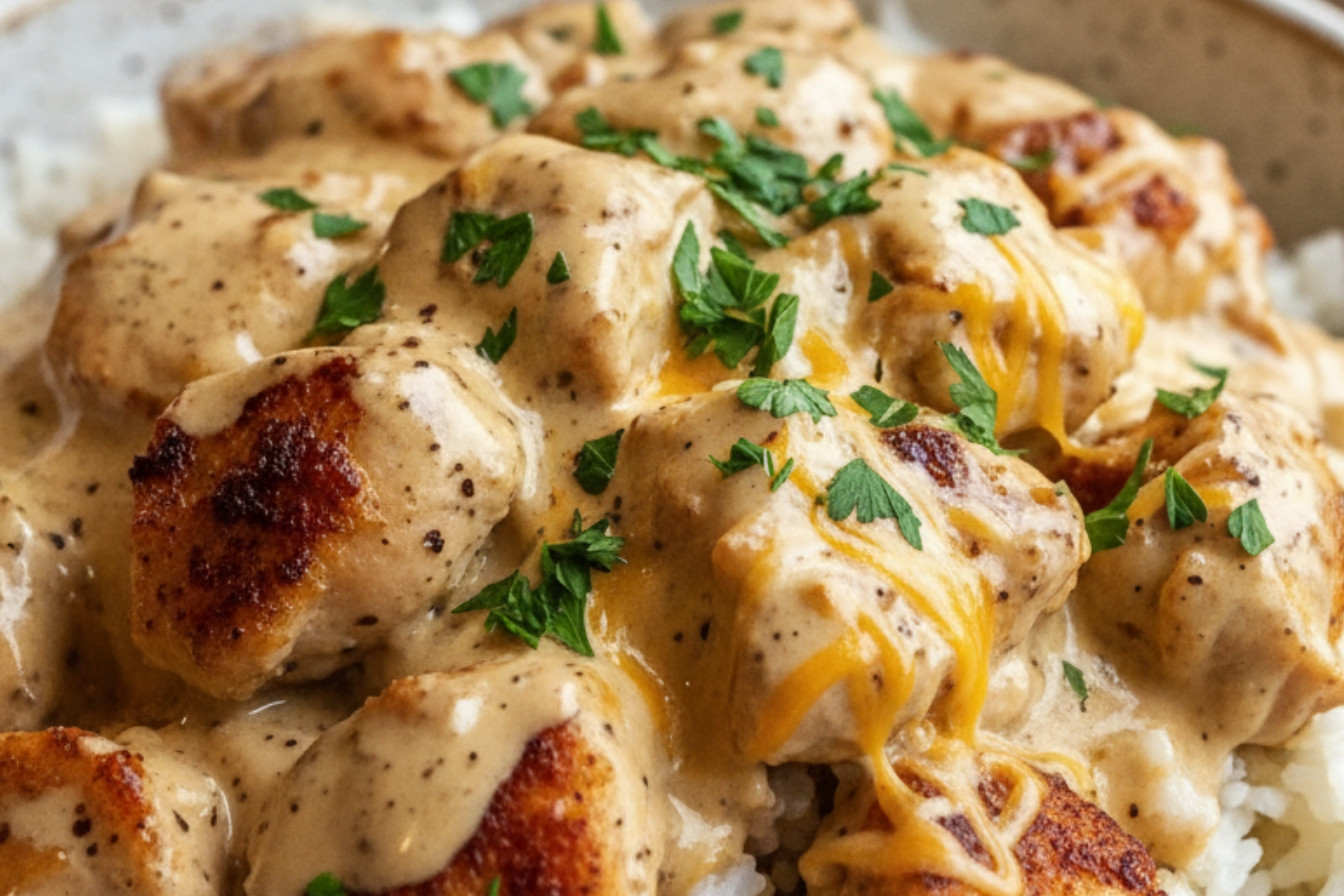 Creamy Smothered Chicken and Rice Recipe