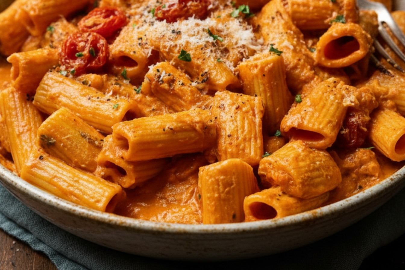 Creamy Tomato Rigatoni Pasta in 30 Minutes