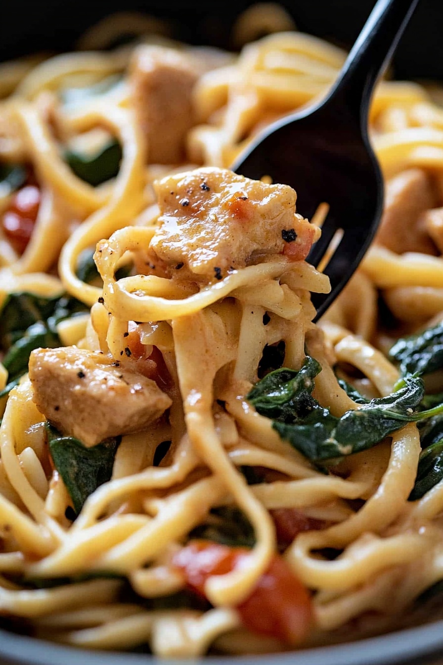 Creamy Tomato Spinach Pasta