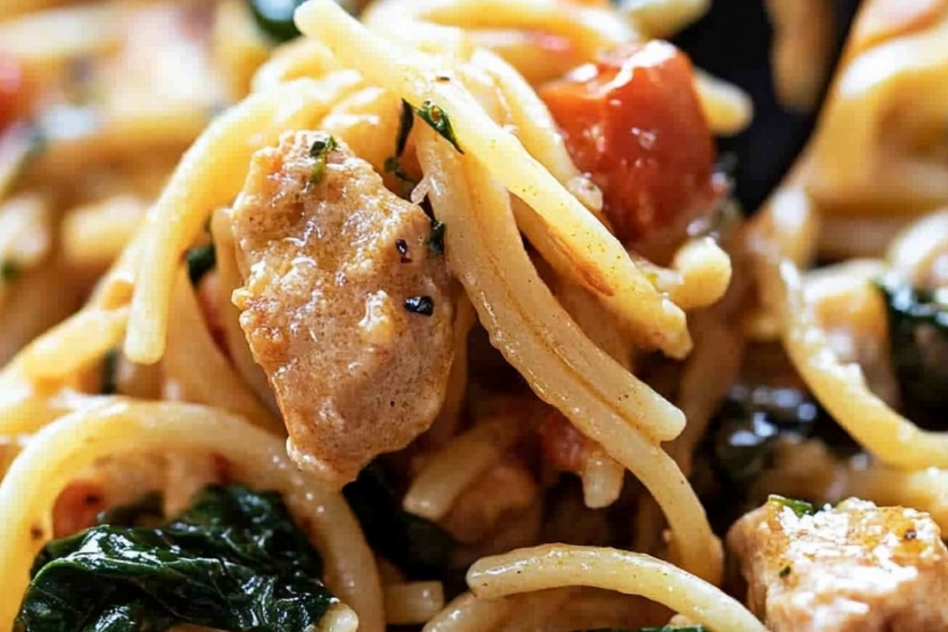 Creamy Tomato Spinach Pasta