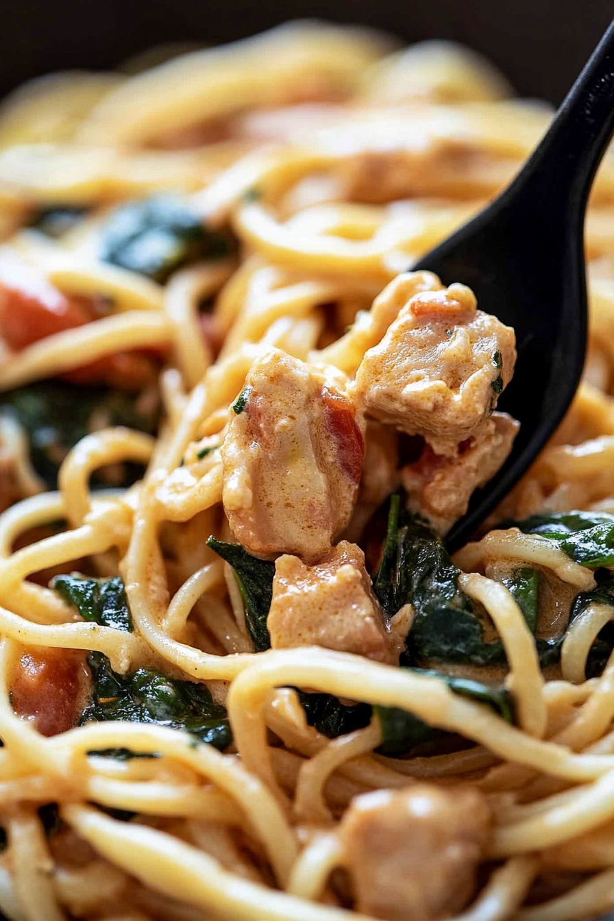 Creamy Tomato Spinach Pasta