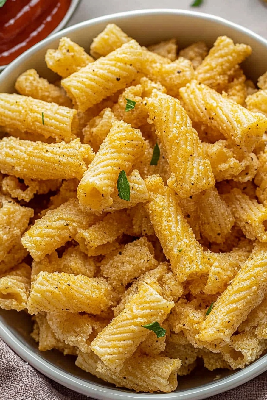 Crispy Air Fried Pasta Snacks