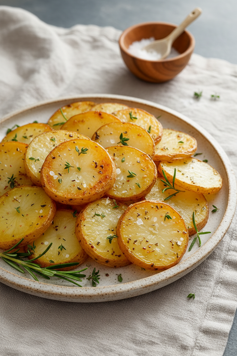 Crispy Air Fryer Potato Slices Healthy Snack