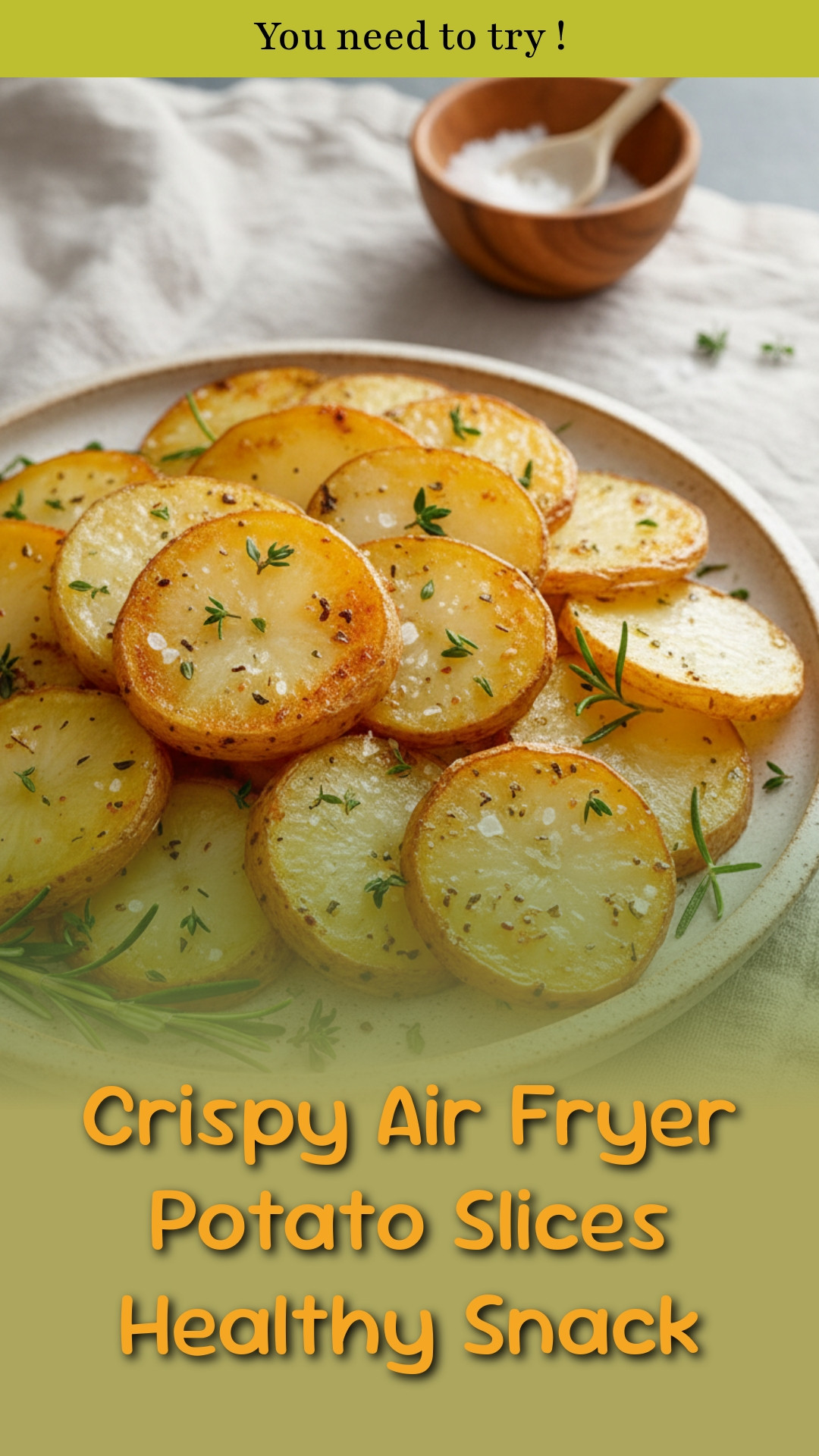 Crispy Air Fryer Potato Slices Healthy Snack