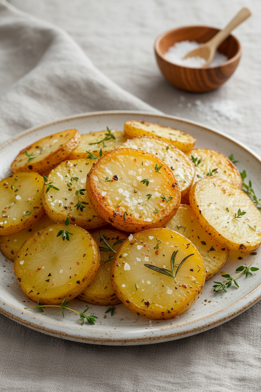 Crispy Air Fryer Potato Slices Healthy Snack
