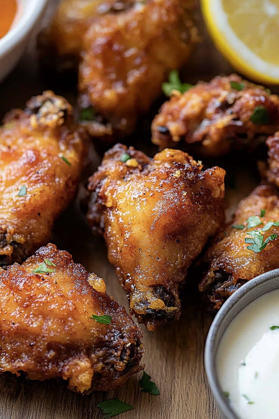 Crispy Buffalo Lemon Pepper Wings