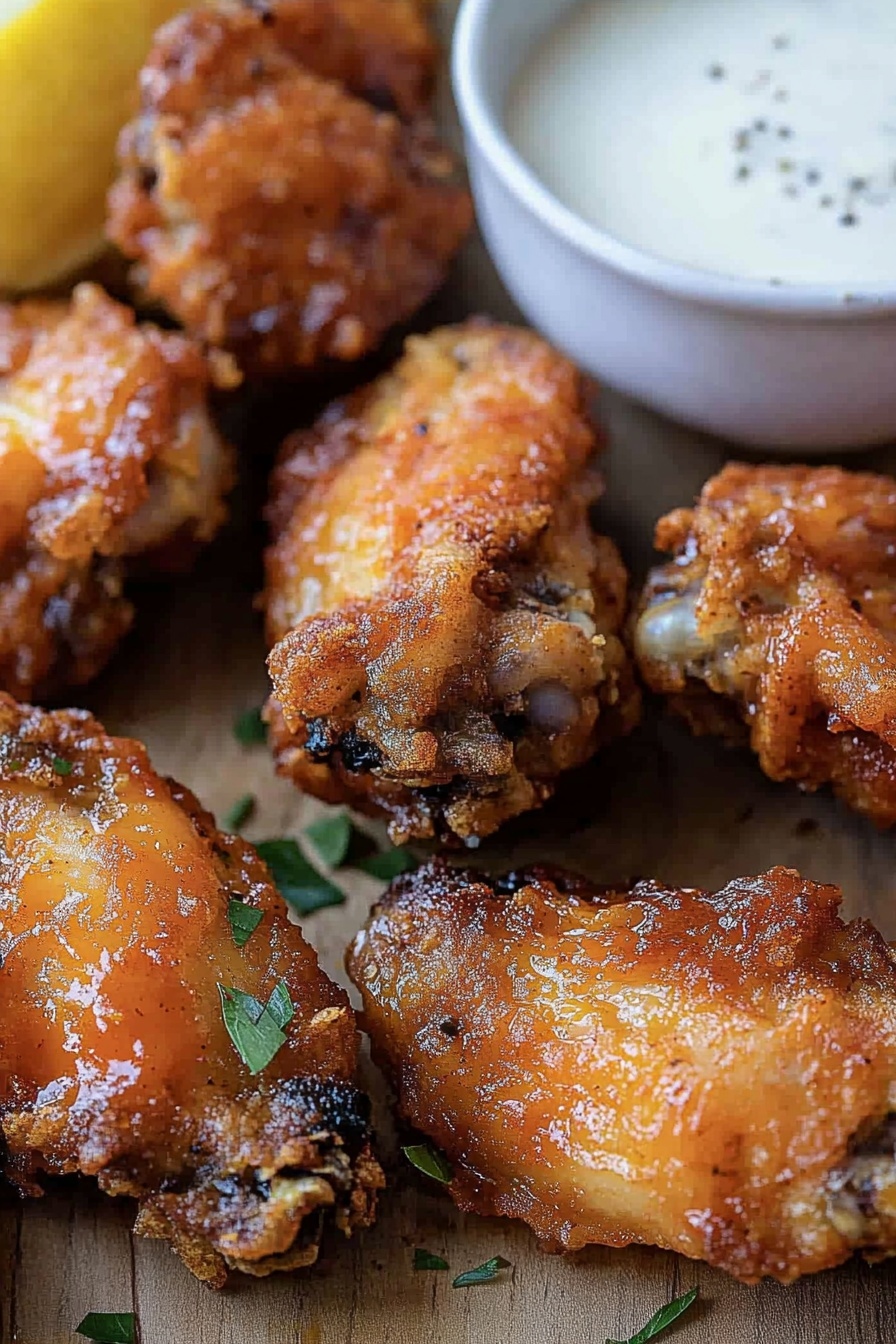 Crispy Buffalo Lemon Pepper Wings
