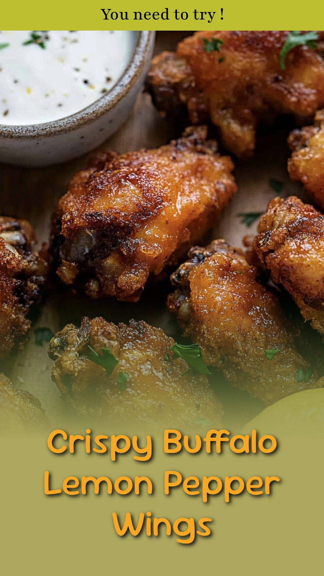 Crispy Buffalo Lemon Pepper Wings
