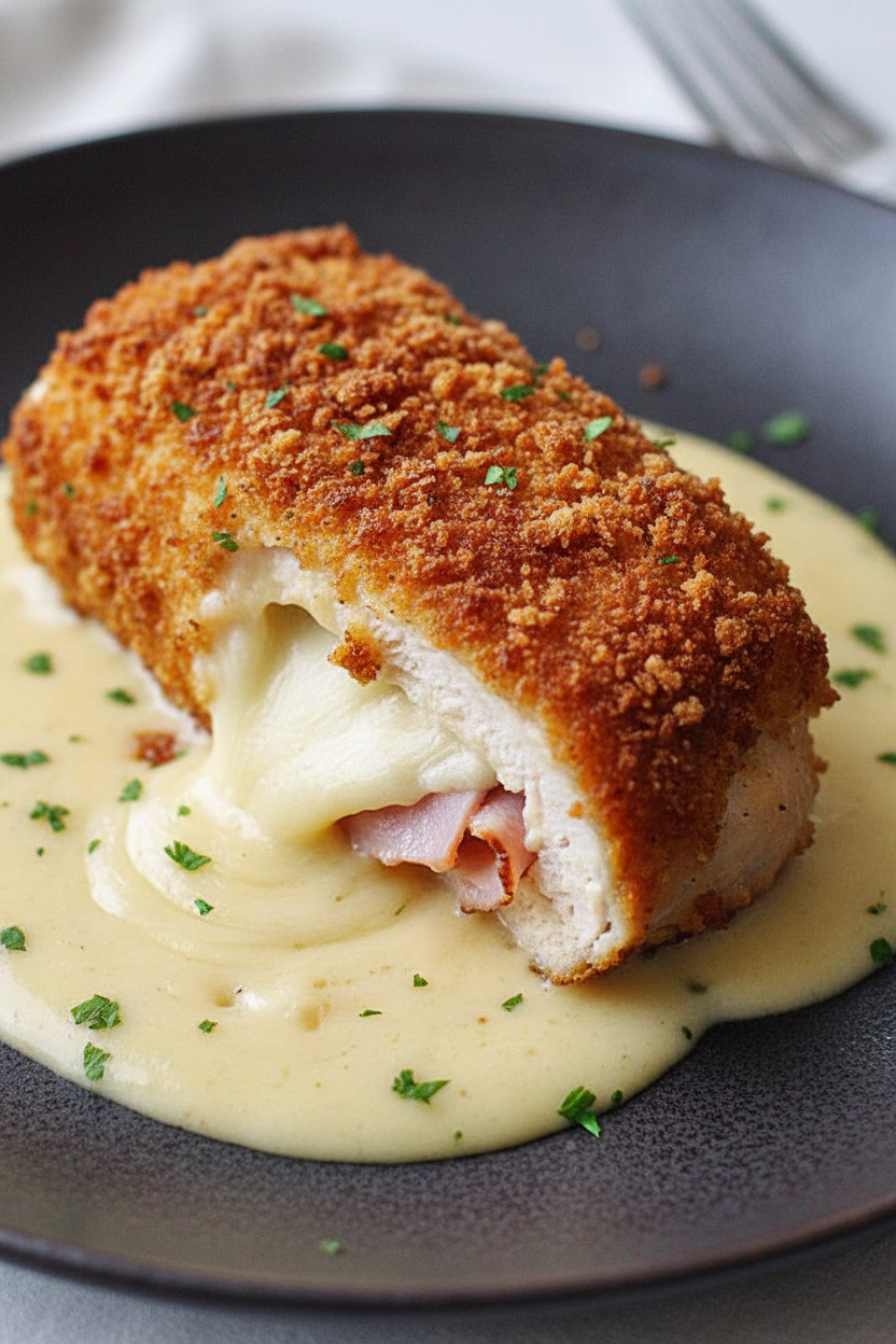 Crispy Creamy Chicken Cordon Bleu Recipe