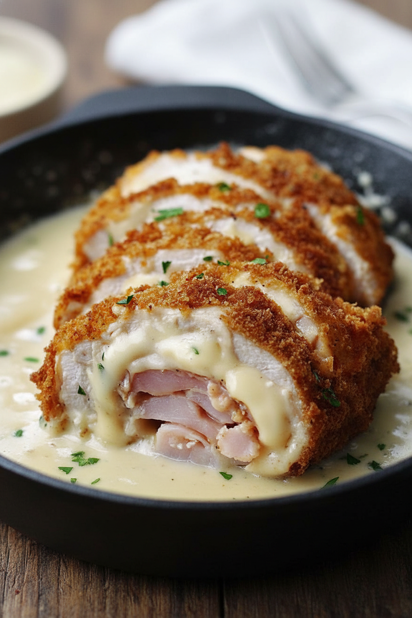 Crispy Creamy Chicken Cordon Bleu Recipe