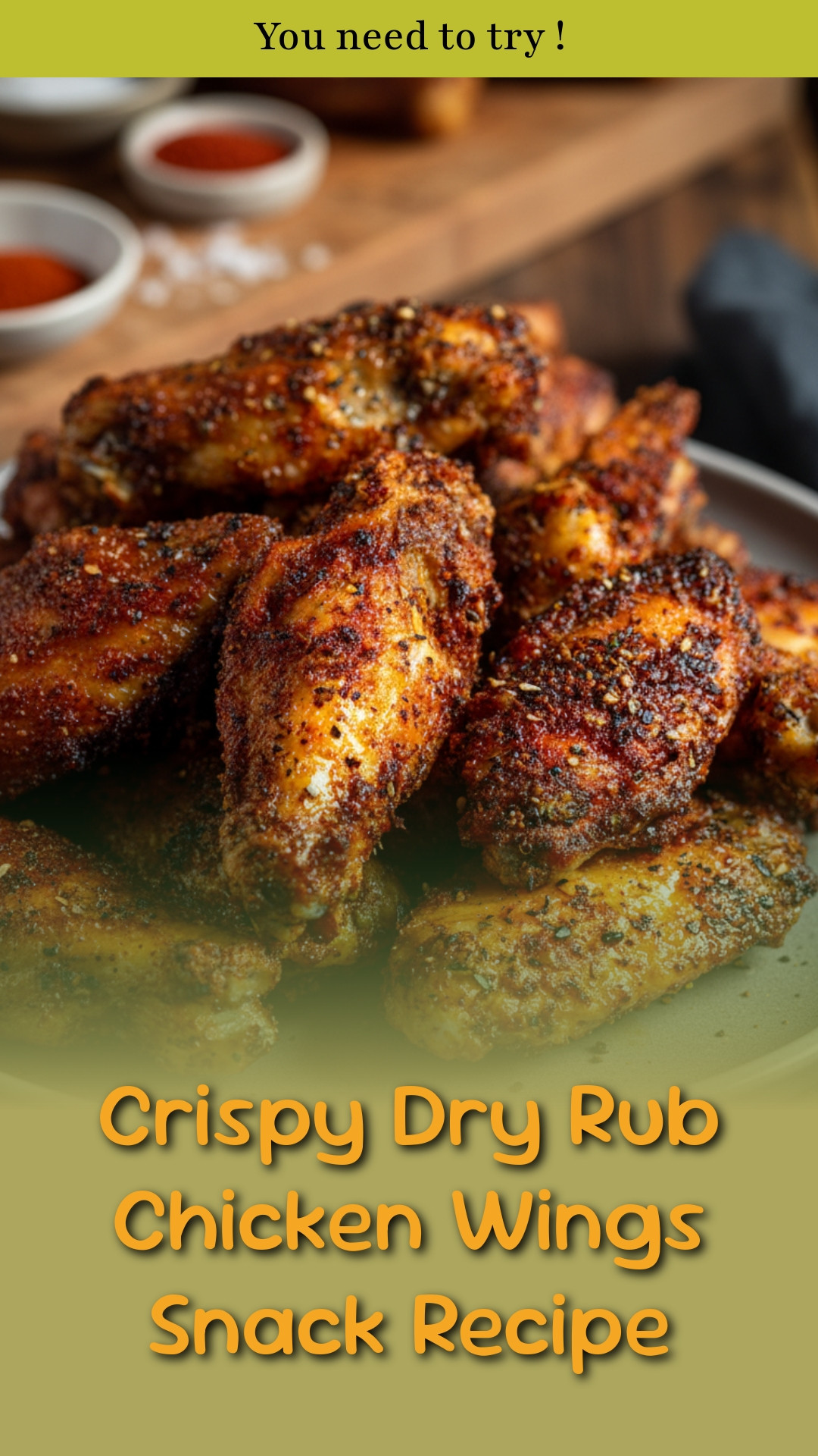Crispy Dry Rub Chicken Wings Snack Recipe