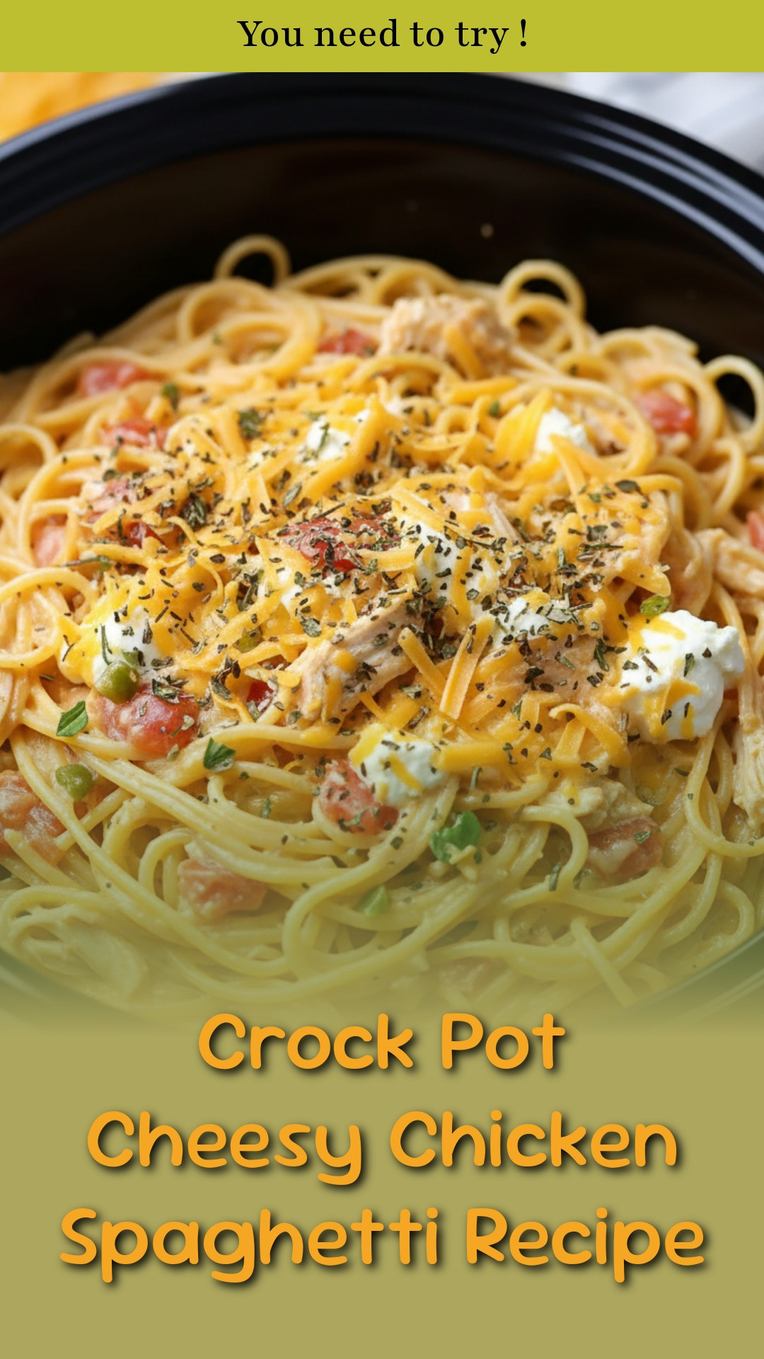 Crock Pot Cheesy Chicken Spaghetti Recipe