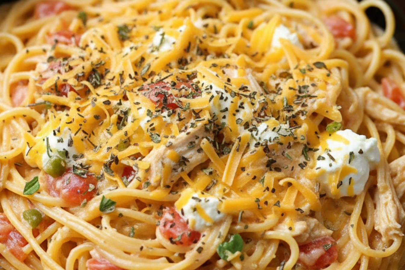 Crock Pot Cheesy Chicken Spaghetti Recipe