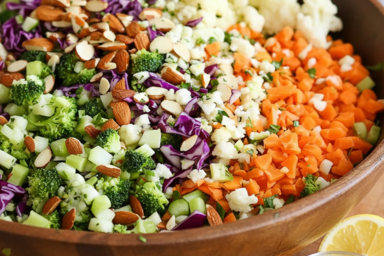 Crunchy Detox Salad with Lemon Ginger Vinaigrette