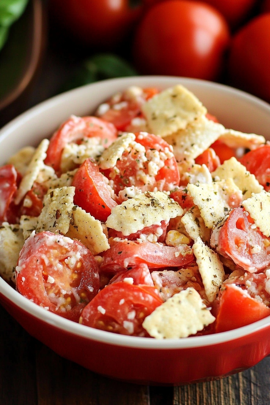 Crunchy Tomato and Cracker Salad