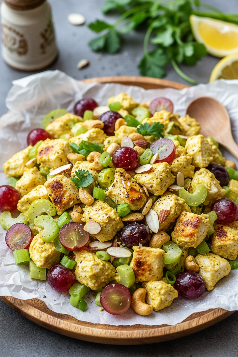 Curry Chicken Salad Recipe Snack On Meat