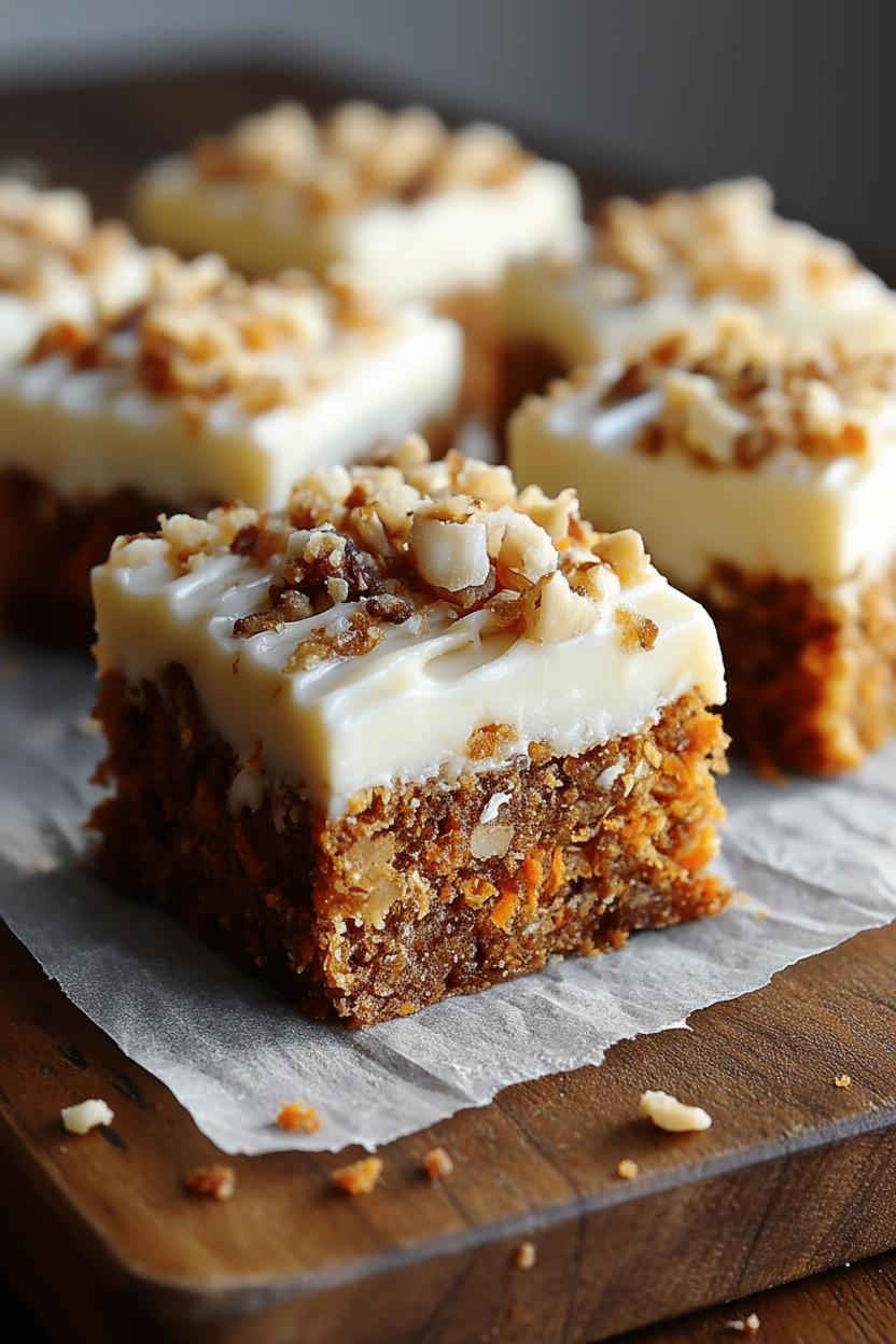 Decadent Carrot Cake Bars with Cream Cheese Frosting
