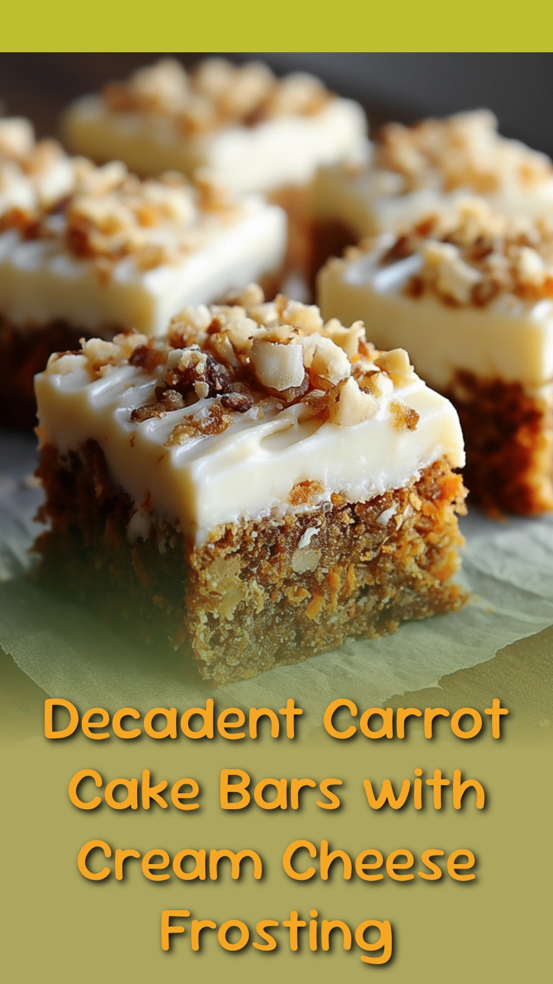 Decadent Carrot Cake Bars with Cream Cheese Frosting