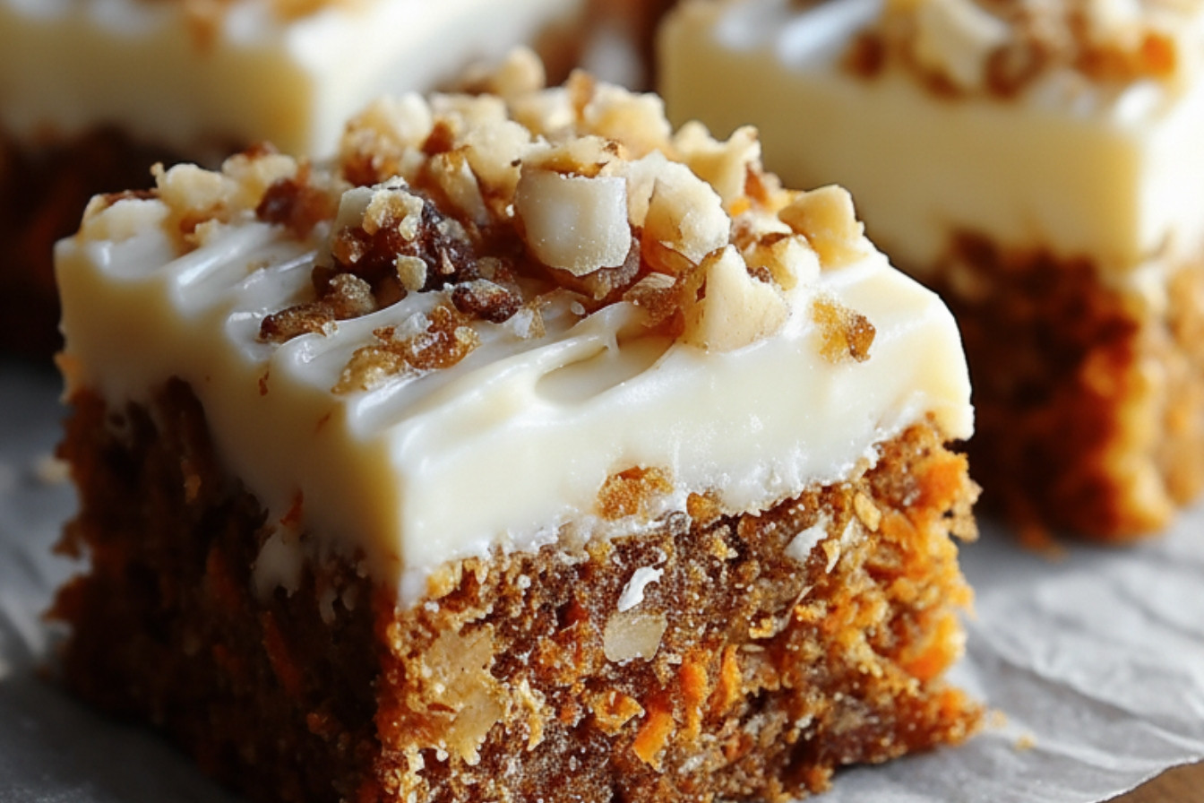 Decadent Carrot Cake Bars with Cream Cheese Frosting