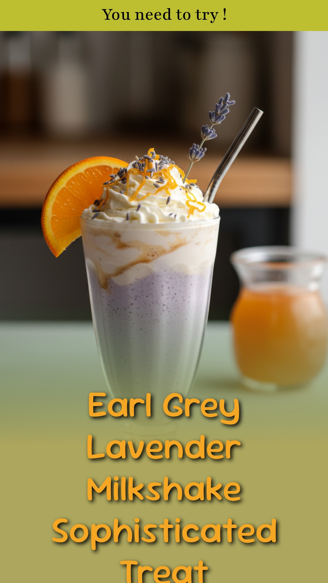 Earl Grey Lavender Milkshake Sophisticated Treat