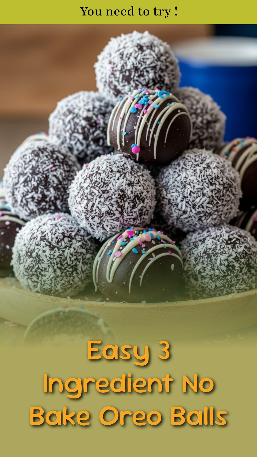 Easy 3 Ingredient No Bake Oreo Balls
