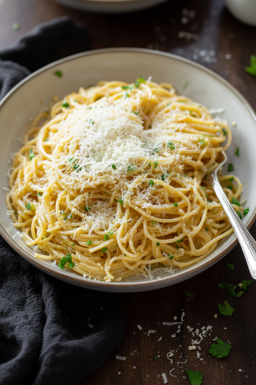 Easy 4-Ingredient Garlic Butter Pasta