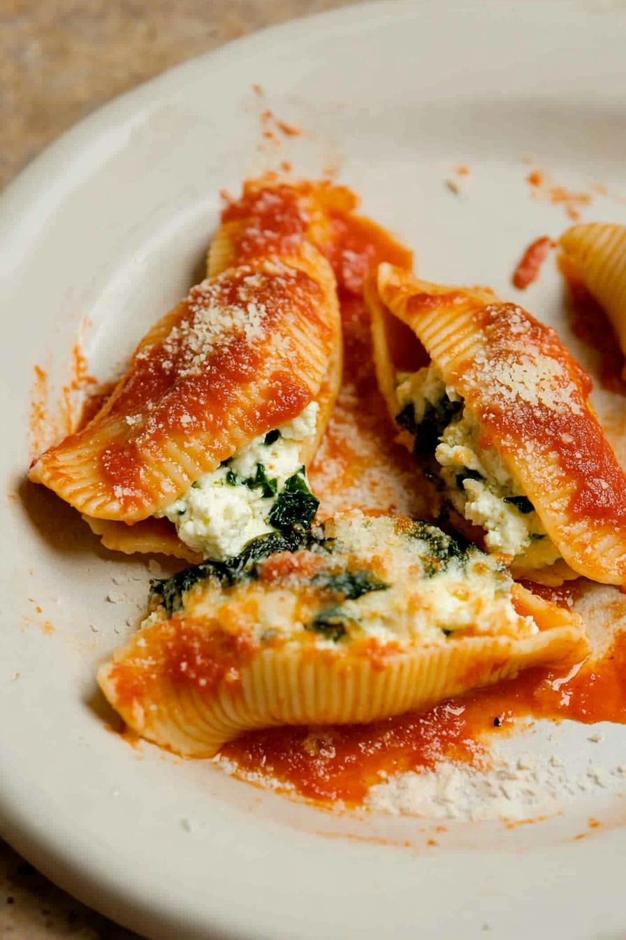 Easy Baked Ricotta Stuffed Pasta Shells