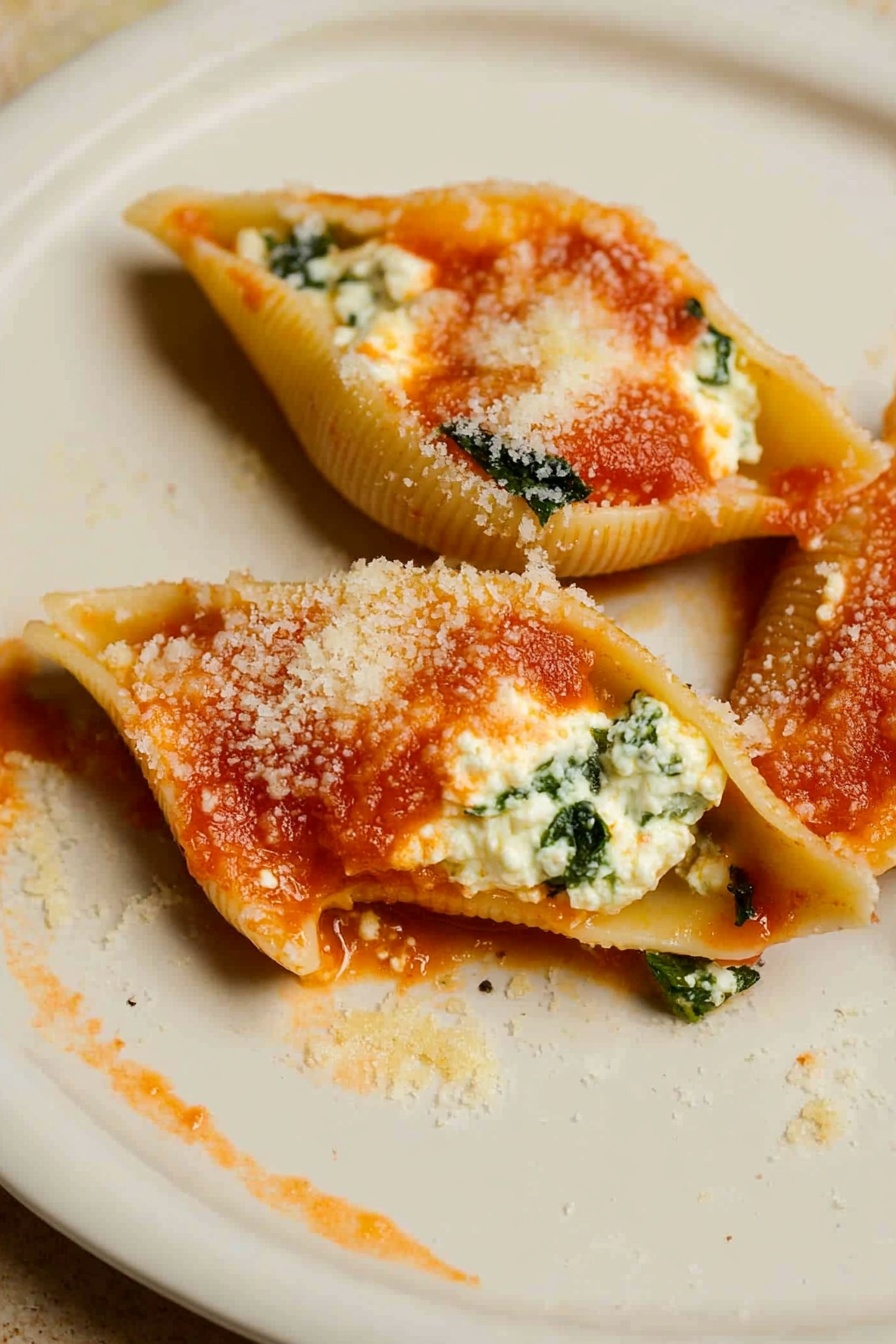 Easy Baked Ricotta Stuffed Pasta Shells