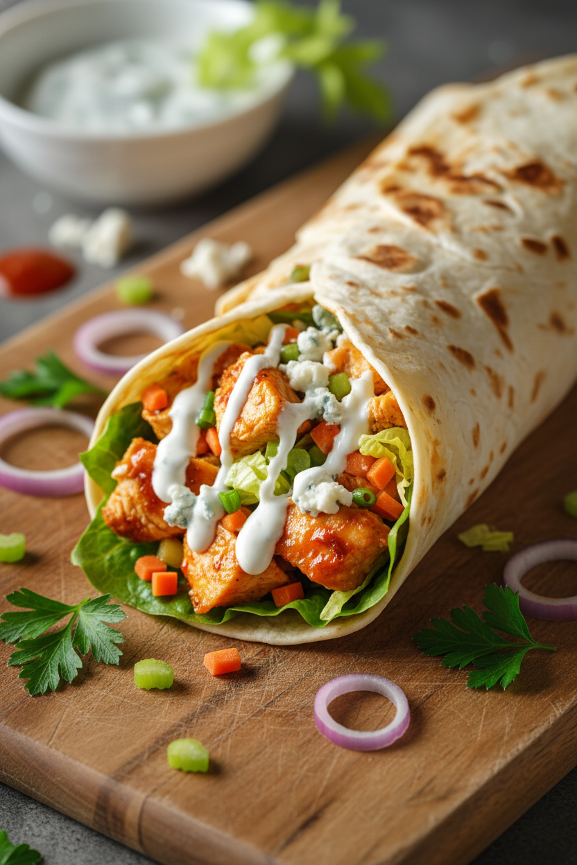 Easy Buffalo Chicken Wrap Recipe