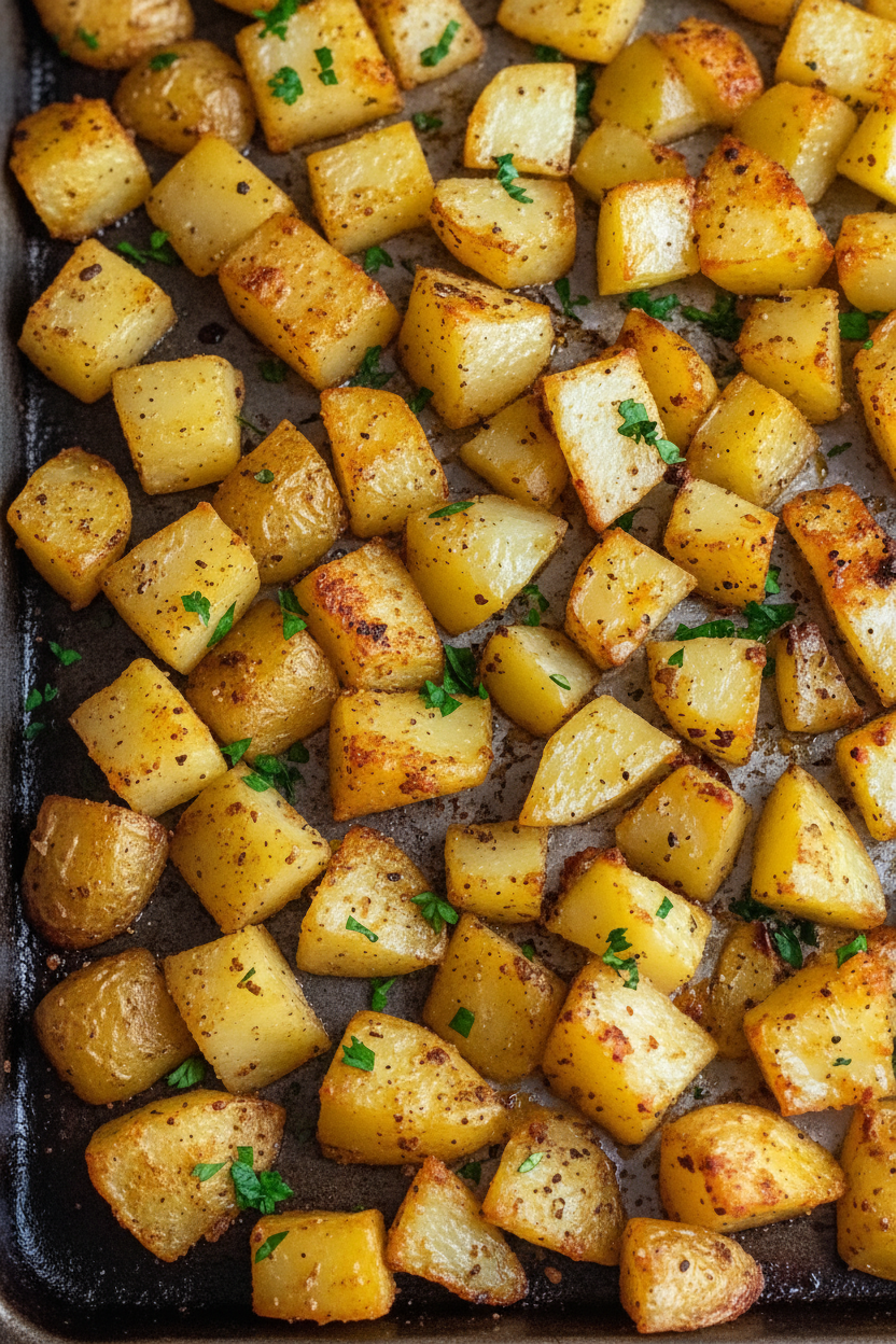 Easy Crispy Breakfast Potatoes Snack On Meat