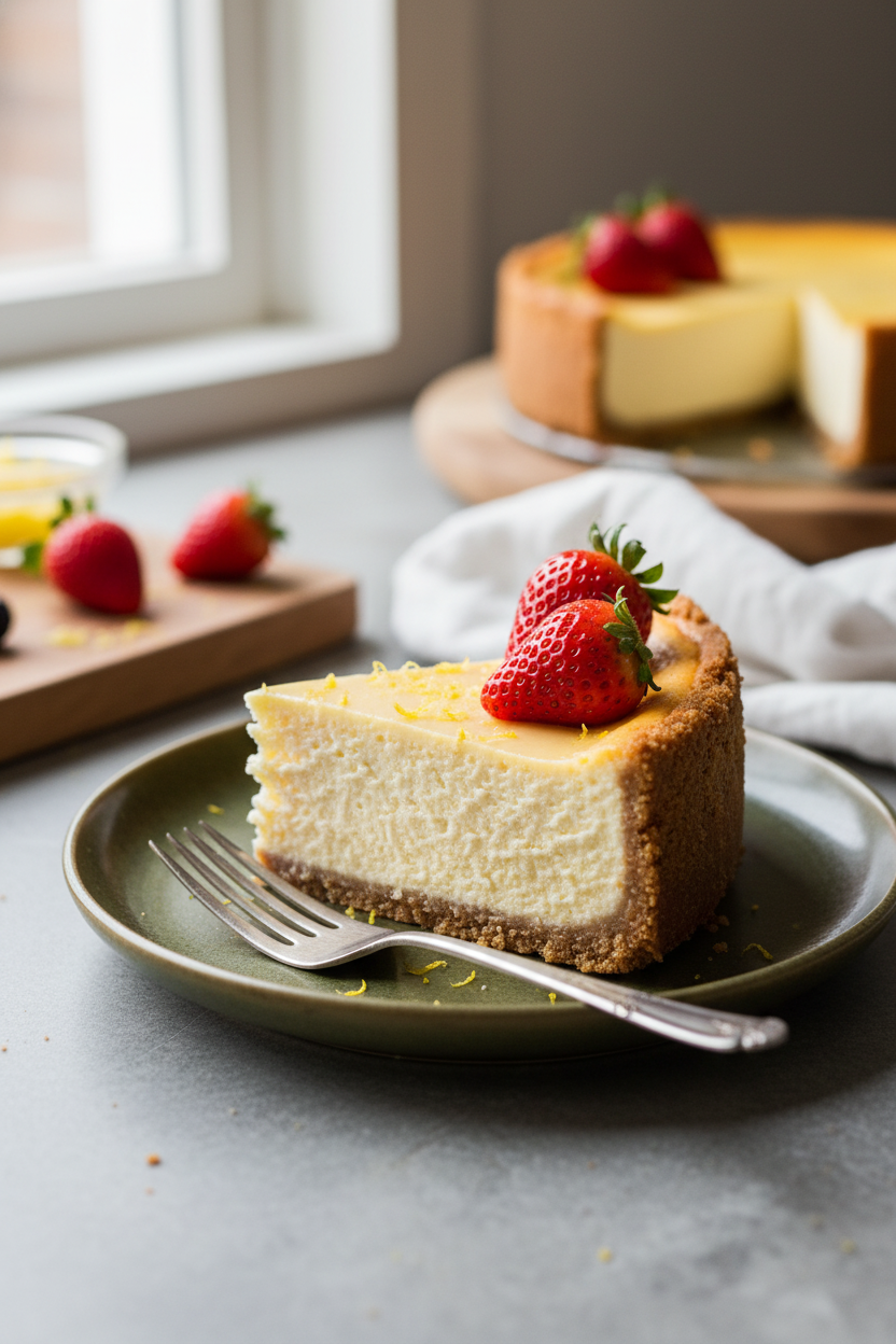 Easy New York Cheesecake Recipe Snack On Meat