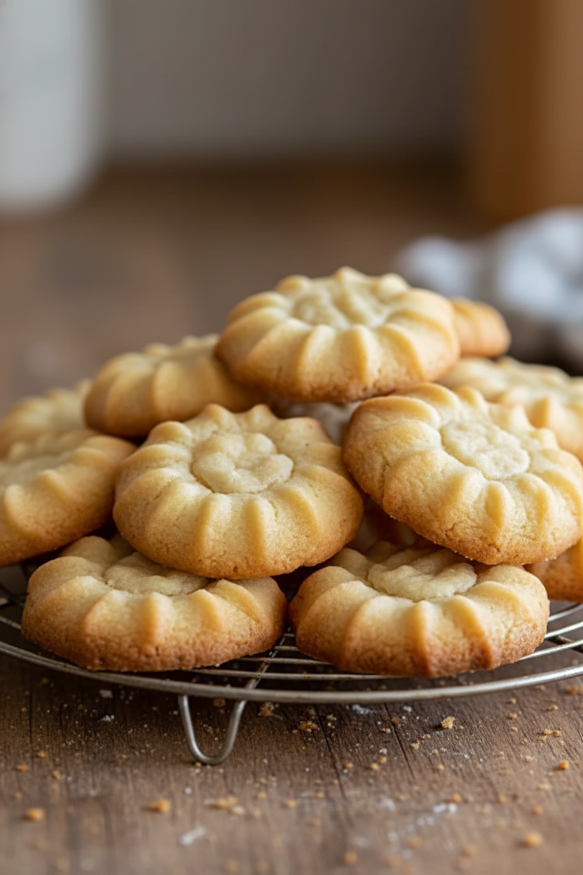 Easy No Oven Stovetop Butter Cookies