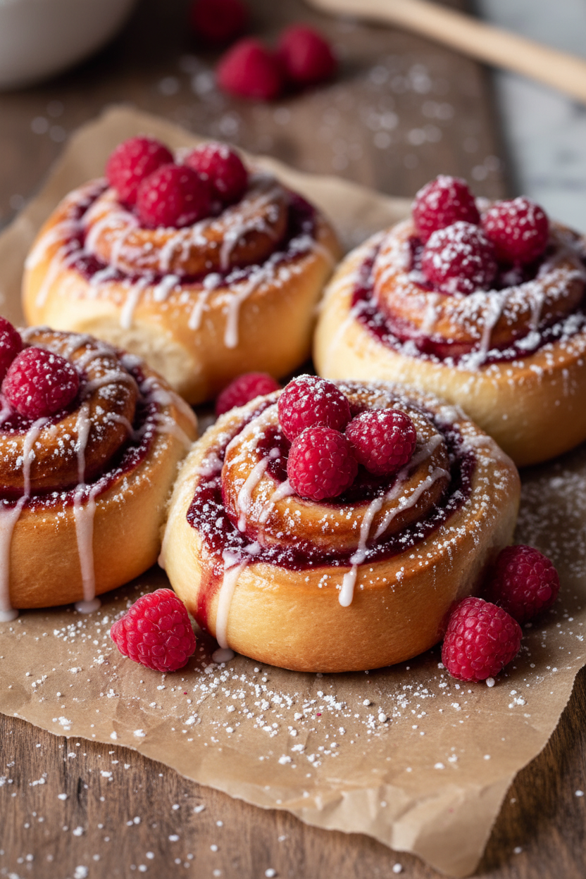 Easy Raspberry Buns Like Jelly Donuts