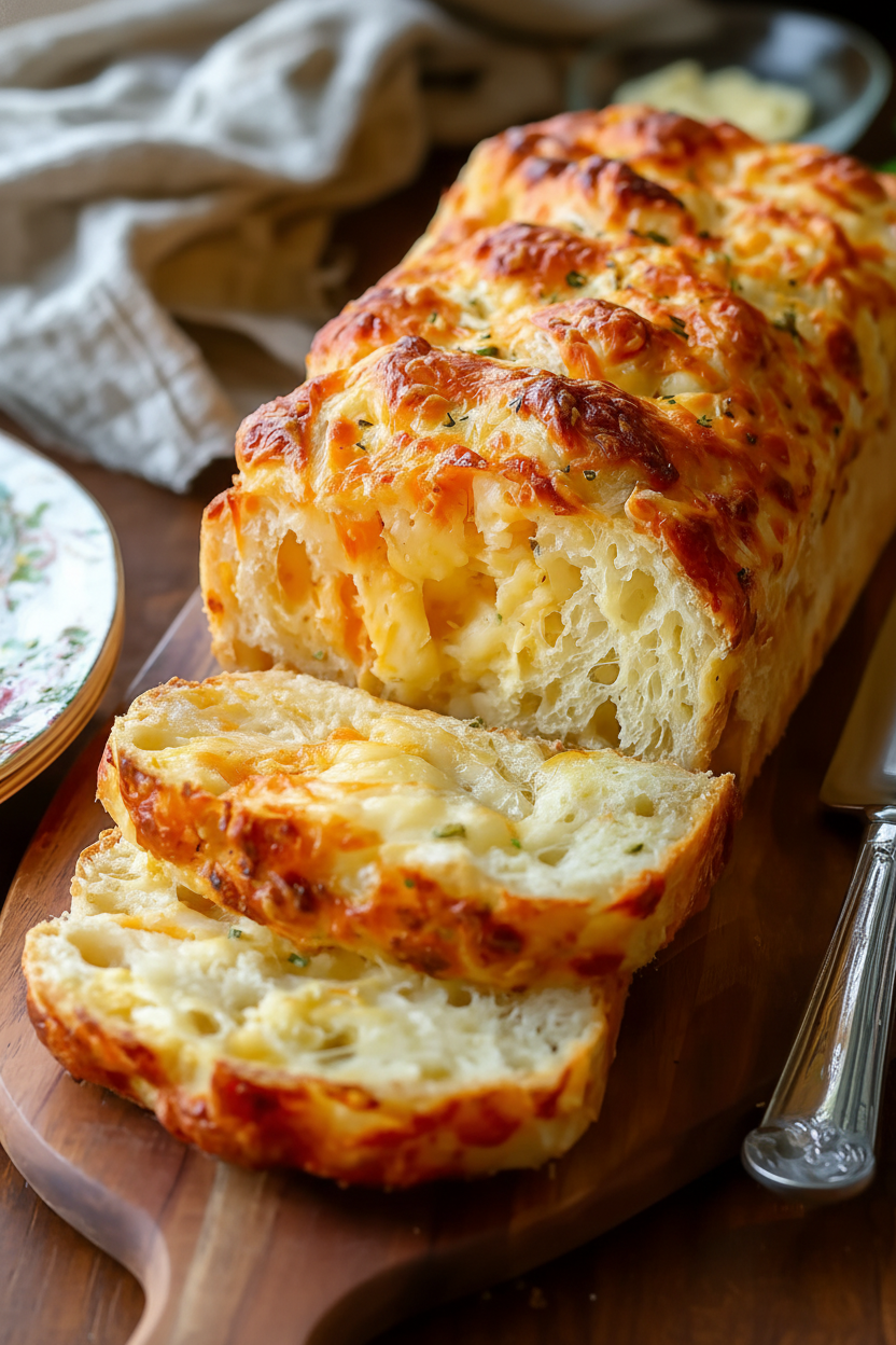 Easy Savory Cheese Bread Snack Recipe