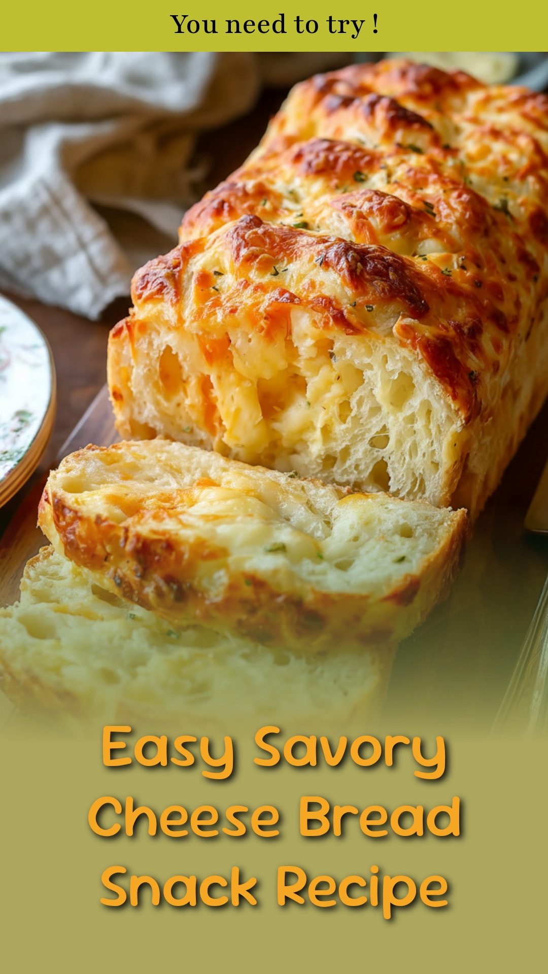 Easy Savory Cheese Bread Snack Recipe