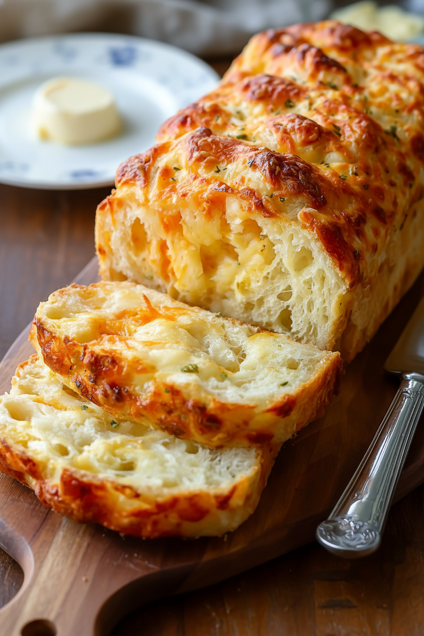 Easy Savory Cheese Bread Snack Recipe